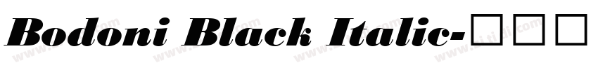 Bodoni Black Italic字体转换